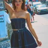 Denim Flare Skirt