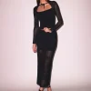 Lace Pointelle Maxi Skirt