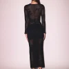 Lace Pointelle Maxi Skirt
