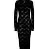 Le Stretch Lace Long Sleeve Dress