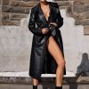 Moto Leather Trench Coat