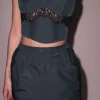 Nylon Mini Skirt