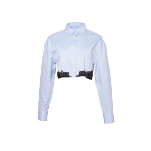 Poplin Cropped Button Down