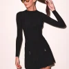 Rib Flared Skirt